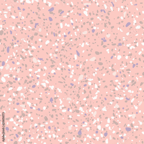 Terrazzo floor marble seamless hand crafted pattern. Traditional venetian material. Small parts of granite and quartz rocks and sprinkles mixed.Abstract vector background for architecture designs