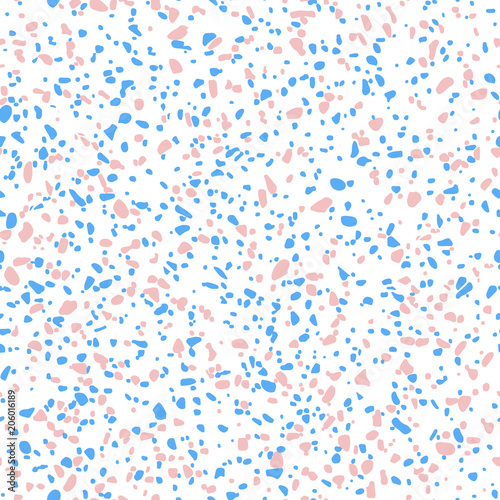 Terrazzo floor marble seamless hand crafted pattern. Traditional venetian material. Small parts of granite and quartz rocks and sprinkles mixed.Abstract vector background for architecture designs