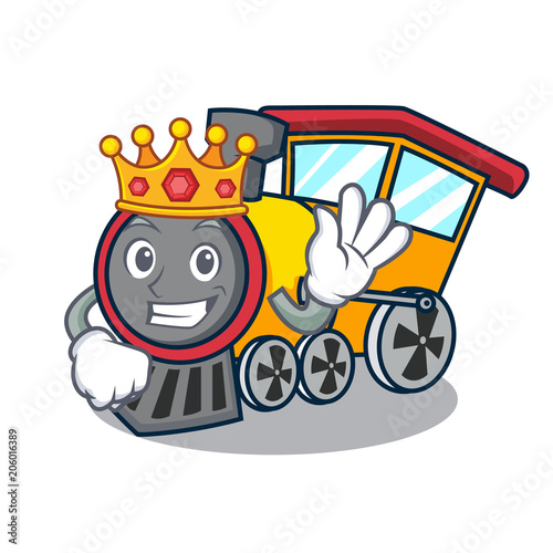 King train mascot cartoon style