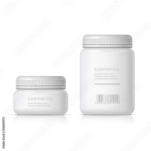 Cool Realistic White plastic bottle.