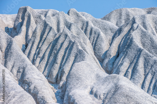 Misty mountains volcano valley ridges rock stone.