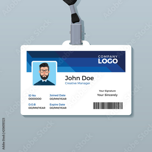 Office ID Badge Design Template