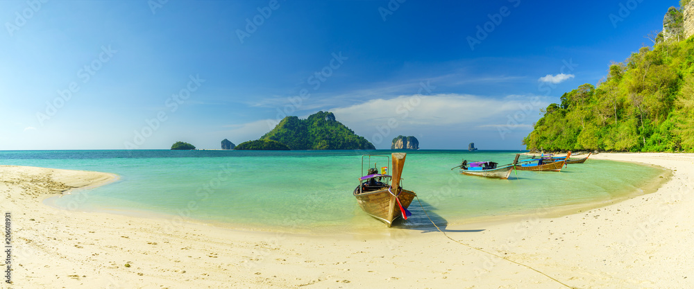 Poda island beach  white sand and turquoise sea - obrazy, fototapety, plakaty 