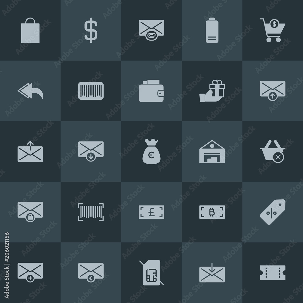 Modern Simple Set of money, mobile, email, shopping Vector fill Icons. Contains such Icons as paper, card, invitation, no, envelope, cart and more on dark background. Fully Editable. Pixel Perfect. Modern Simple Set of money, mobile, email, shopping Vector fill Icons. Contains such Icons as paper, card, invitation, no, envelope, cart and more on dark background. Fully Editable. Pixel Perfect.