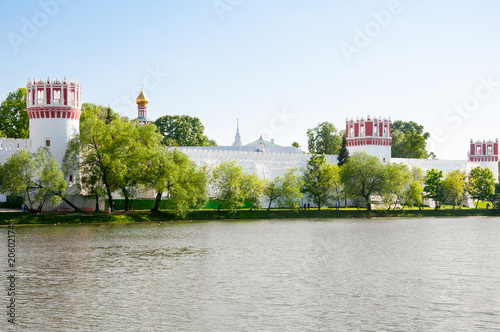 Novodevichy Convent, one of the UNESCO World Heritage Site, also Bogoroditse-Smolensky Monastery in Moscow , Russia.