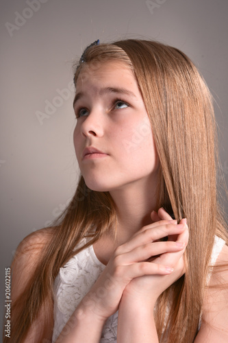 Beautiful young girl posing