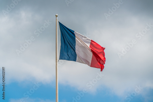 French flag on summer day
