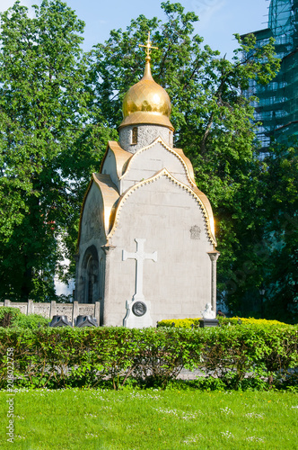 The Tomb Chapel Of Prokhorovs At Novodevichye Convent also Bogoroditse-Smolensky Monastery in Moscow , Russia. photo