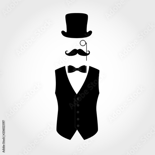 Suit icon isolated on white background. 