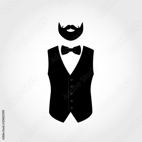 Suit icon isolated on white background. 