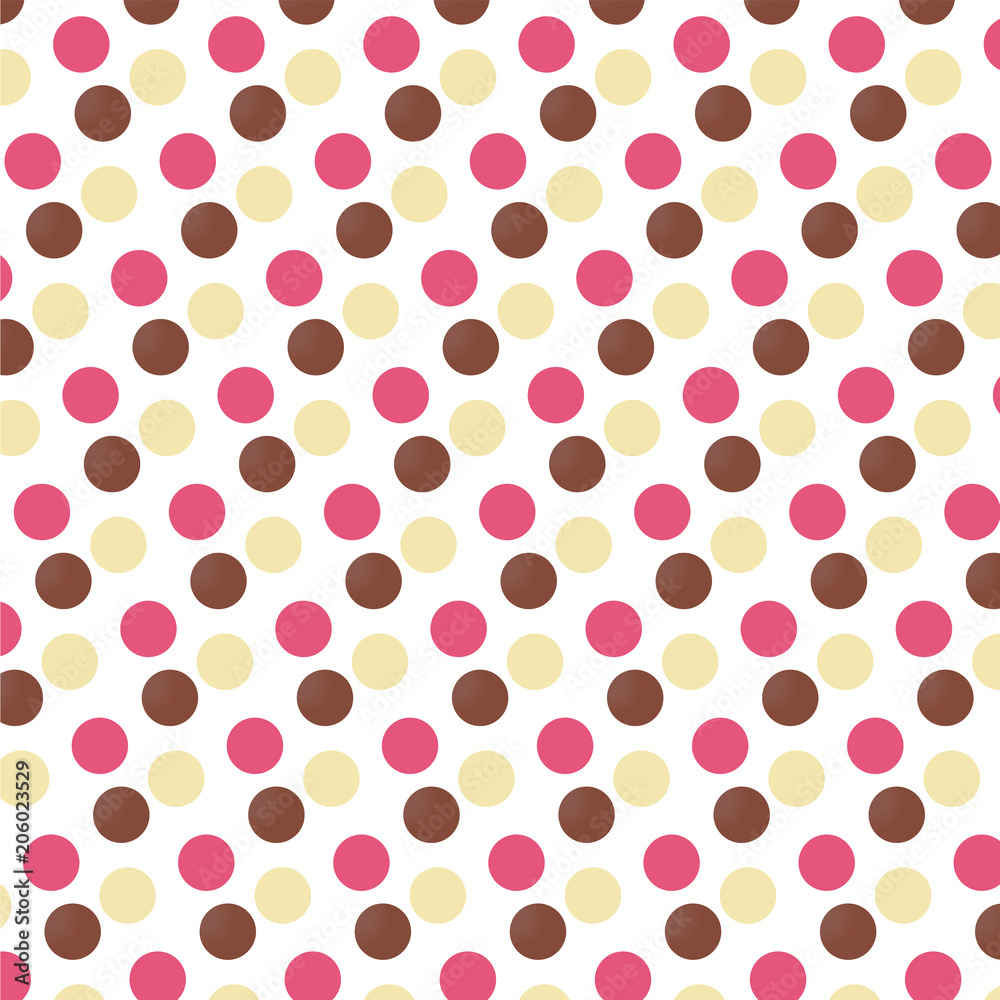 Pink, Brown and yellow dots pattern Pink, Brown and yellow dots pattern