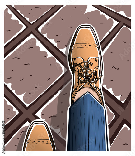 Selfie with Mens Formal Shoes