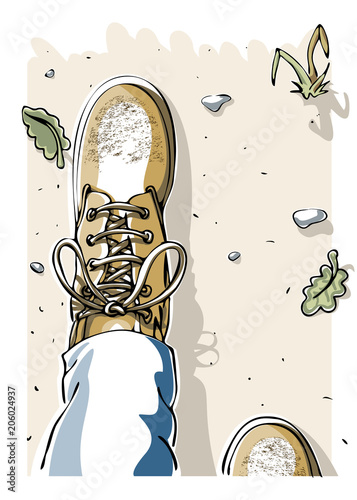 Selfie with Mens Hiking Boots