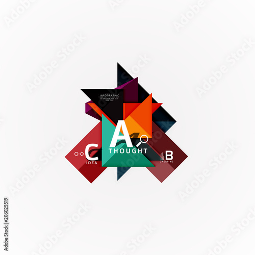 Free Download Abstract geometric option infographic banners, a b c steps process - GFXLoad