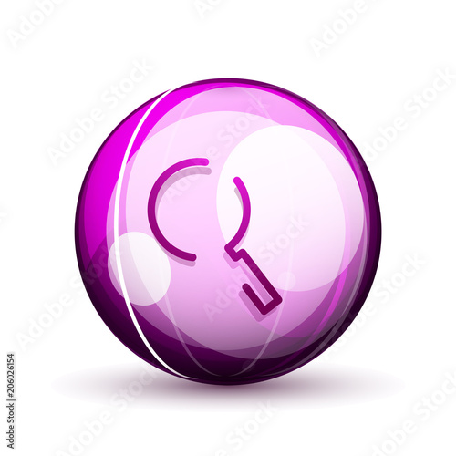 Search magnifyier web button, magnify icon. Modern magnifying glass sign, web site design or mobile app photo