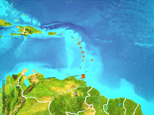 Fototapeta Naklejka Na Ścianę i Meble -  Map of Caribbean