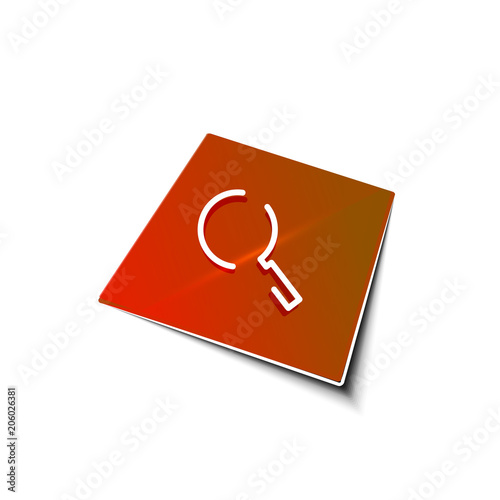 Search magnifyier web button, magnify icon. Modern magnifying glass sign, web site design or mobile app photo