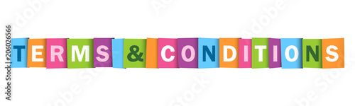 TERMS & CONDITIONS Vector Letters Icon