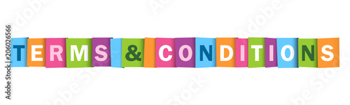 TERMS & CONDITIONS Vector Letters Icon photo