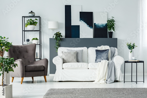 Front view of living room