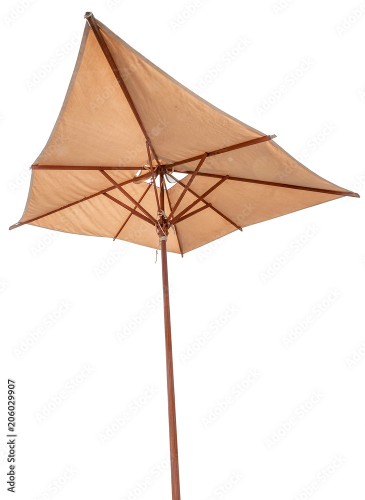 parasol armature bois, fond blanc Stock Photo | Adobe Stock