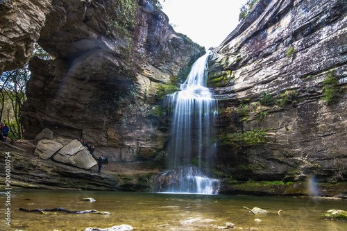 La Foradada waterfall  Cantonigr  s  Catalonia  Spain