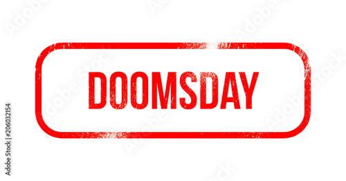фотографія doomsday red grunge rubber - stamp