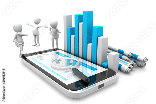 Wallpaper Mural Business teamwork and success concept. 3d render Torontodigital.ca