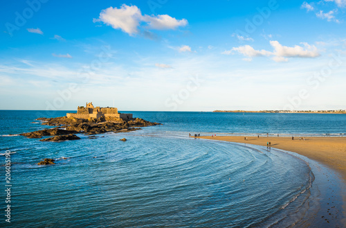 Fort National in Saint-Malo, historic walled city in Brittany, France