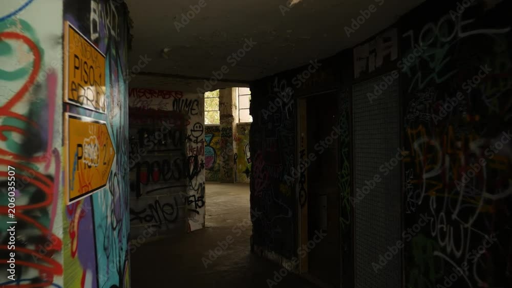 Abandoned building with graffiti #2