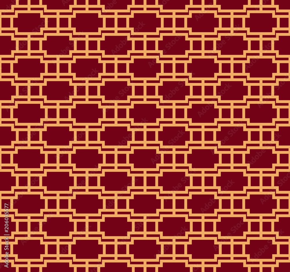 Fototapeta premium Vector seamless pattern. Modern stylish texture. Geometric striped ornament. luxury linear pattern