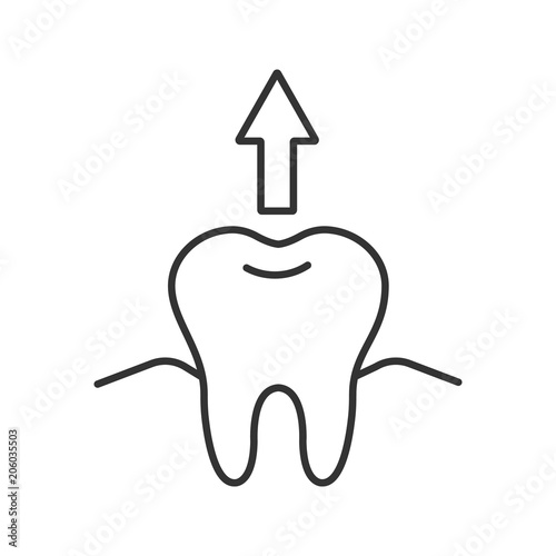 Dental extraction linear icon