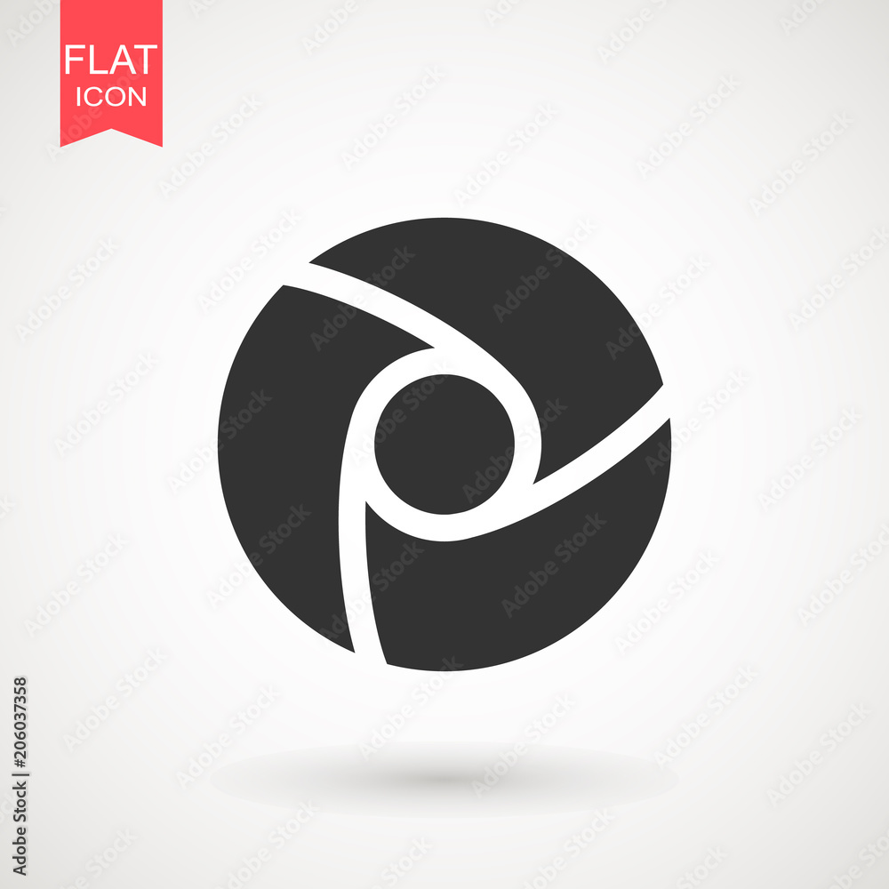 Camera Lens icon flat. Camera objective icon symbol . Shutter icon. Camera Lens icon flat. Camera objective icon symbol . Shutter icon.