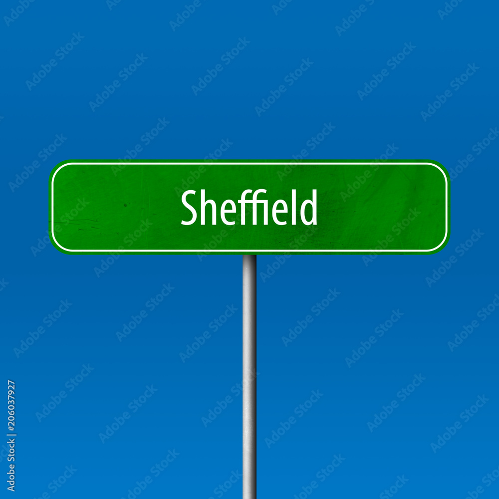 Sheffield Town sign - place-name sign