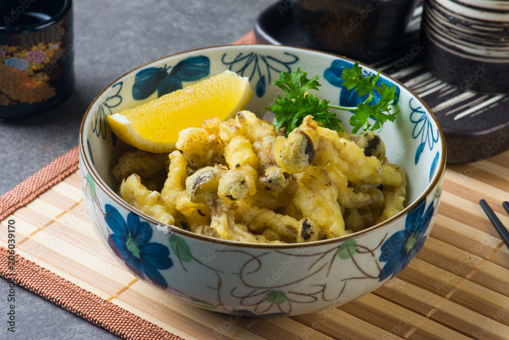 shimeji karaage, japanese deep fried mushroom
