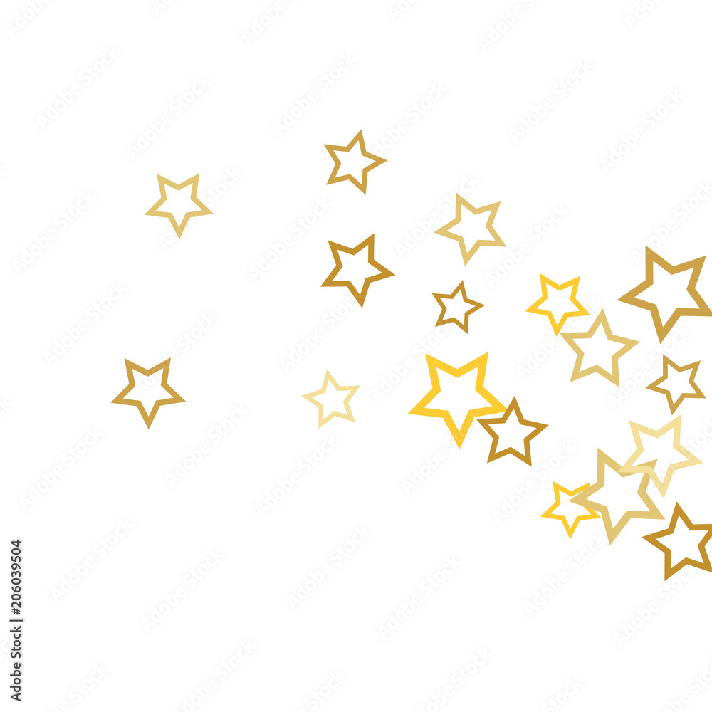 Magic gold stars confetti. Christmas and New Year falling stars background. Sparkling glitter celebration confetti decoration. Rich VIP premium design Magic gold stars confetti. Christmas and New Year falling stars background. Sparkling glitter celebration confetti decoration. Rich VIP premium design