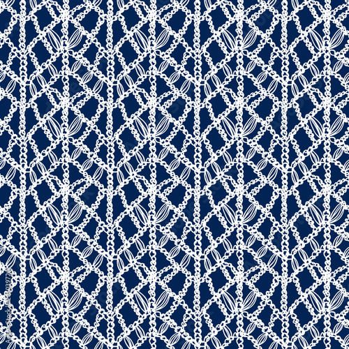 Crochet pattern knitting lace handmade macrame blue 4