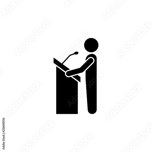 a speech from the rostrum icon. Element of conversation icon for mobile concept and web apps. Isolated a speech from the rostrum icon can be used for web and mobile