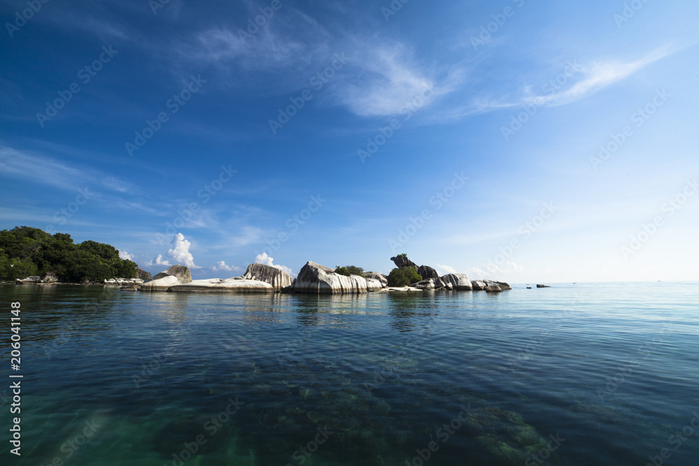 Indonesia, Belitung Island, View of Bird Island