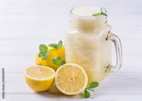 Healthy fresh lemon smoothie