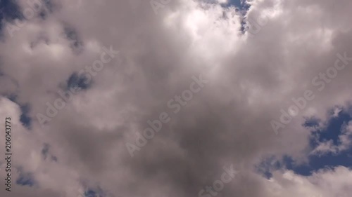 Time-lapse of the sky with clouds on a sunny day