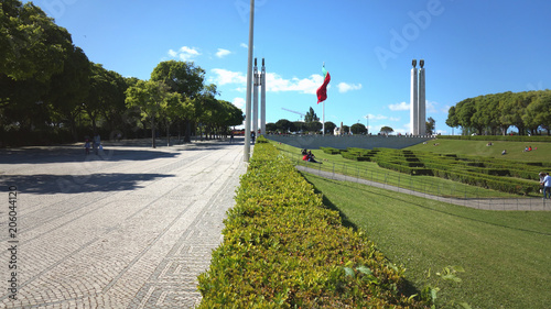 A different view of Eduardo VII Park Viewpoint. Lisbon, Portugal photo