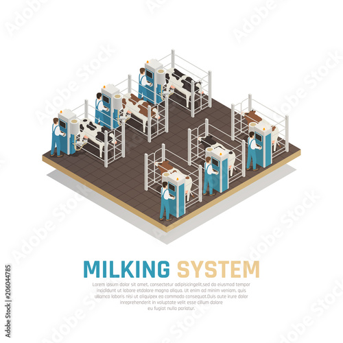 Milking Operation Factory Background