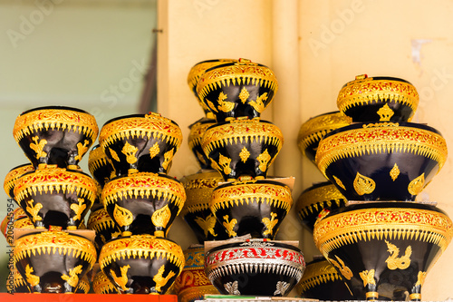 Souvenir bowls, Luang Prabang, Laos. Close-up.