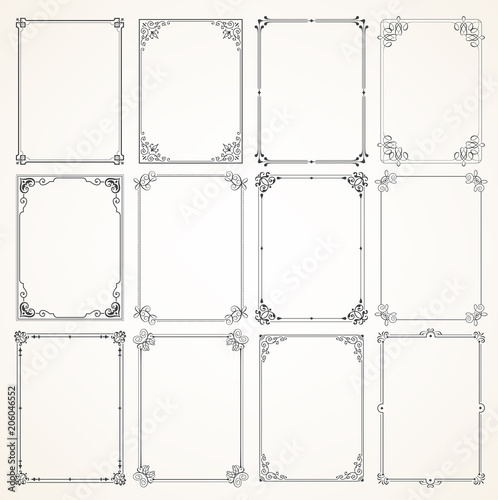 Vector Calligraphic Frame set