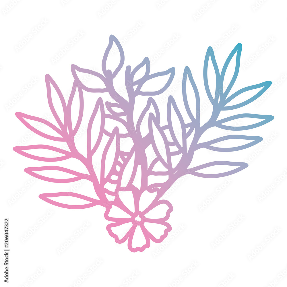 flower and leafs decorative icon vector illustration design flower and leafs decorative icon vector illustration design