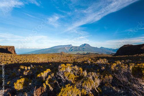View on the highest summit of Reunion island : Piton des Neiges
