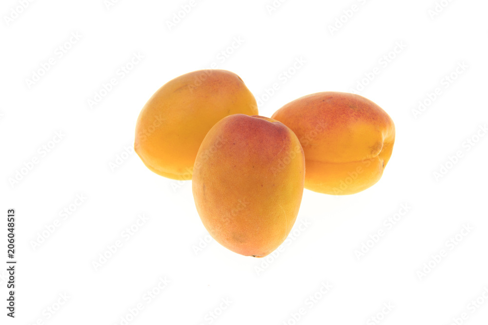 Apricot on white background isolated insulated Apricot on white background isolated insulated