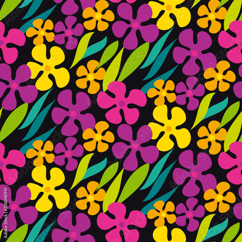 Abstract simple flowers sea...