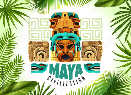 Maya Civilization Horizontal Poster